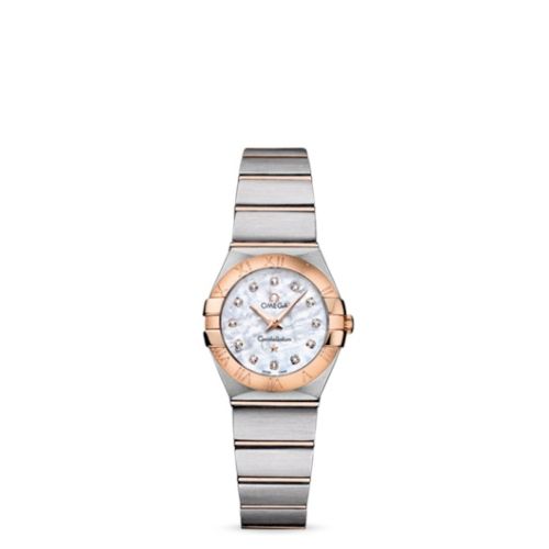 Omega Constellation Quartz 24 Brushed Stainless Steel / Red Gold / MOP